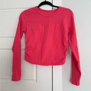 Lululemon cropped Pink Long Sleeve Top